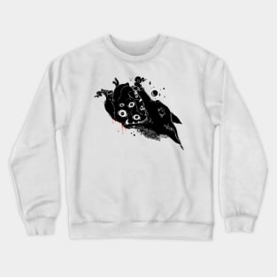 Wolf And Anatomical Heart Drawing Crewneck Sweatshirt